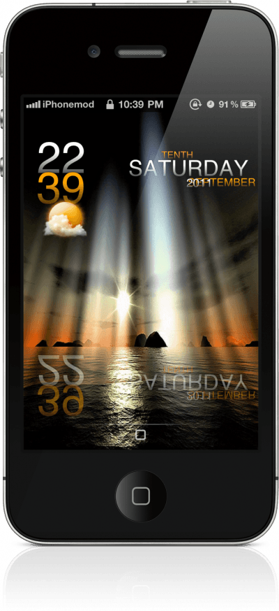 Wallpaper Apps  Iphone on Beach Reflection Iphone 4 Theme  Jailbreak Only    Iphonemod
