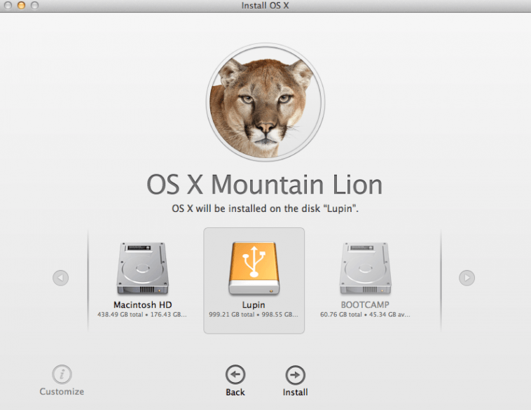 os x mountain lion bootable usb