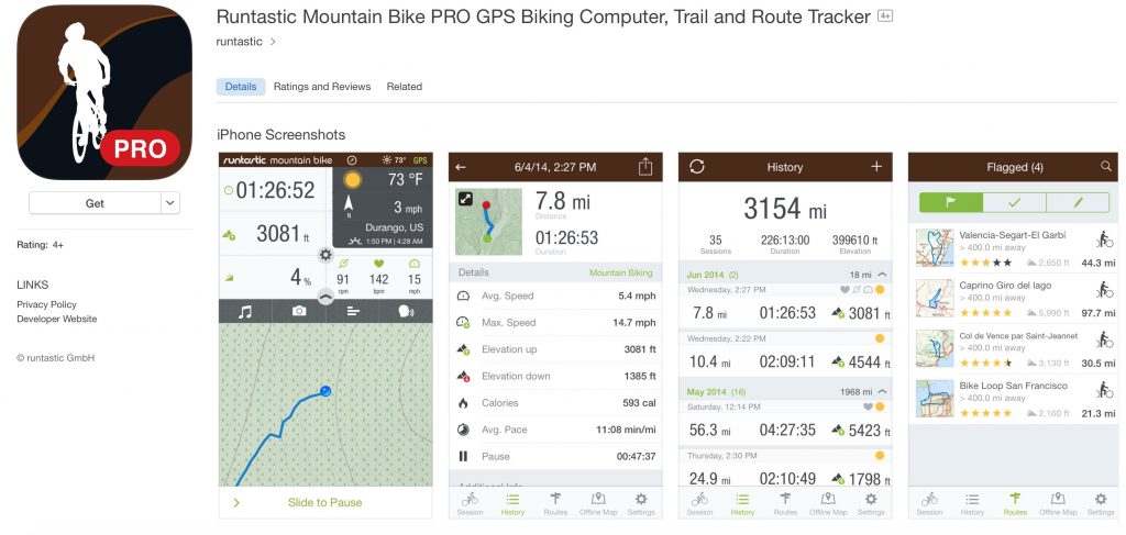 runtastic mountain bike pro