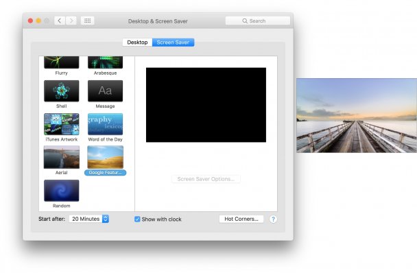 mac google featured photos screen saver