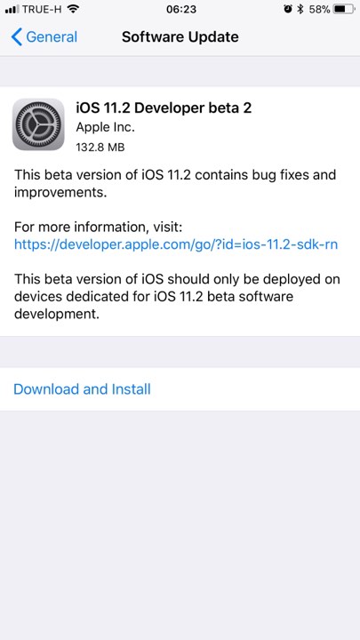 Apple ปล่อย IOS 11.2 Developer Beta 2 ให้เหล่านักพัฒนาได้อัปเดตแล้ว