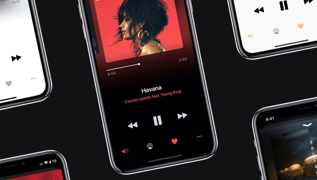 แนวคิด Apple Music ใน iOS 12 มี Dark Mode, รองรับการใช้งานแนวนอนและ