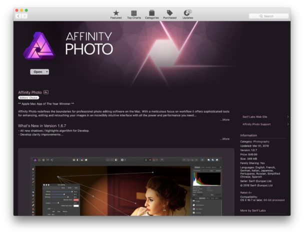 for iphone download Affinity Photo free