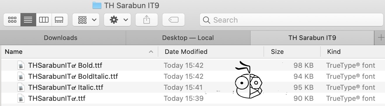 Th sarabun for mac 10.10