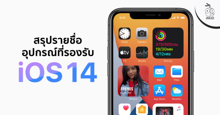 สรุปรายชื่อ iPhone, iPod touch รุ่นที่รองรับ iOS 14