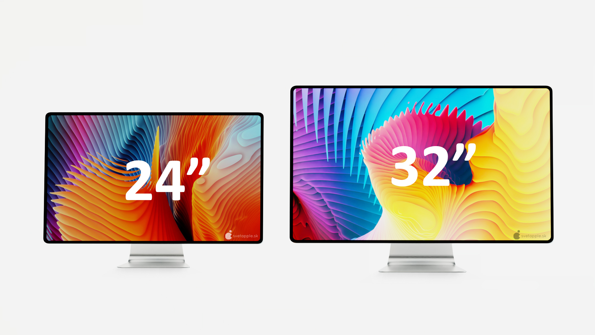 ชมภาพแนวคิด iMac 24 นิ้ว และ 32 นิ้ว ดีไซน์ใหม่ ขอบบาง โดย Svetapple