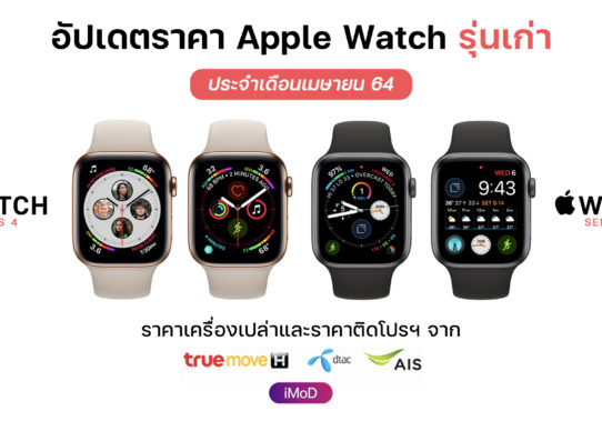 Apple Watch Series 4 GPS พร้อมโปรฯ เพียง 8,900 บาท* ที่ Studio 7 และ BaNANA วันนี้ – 16 มิ.ย. 62