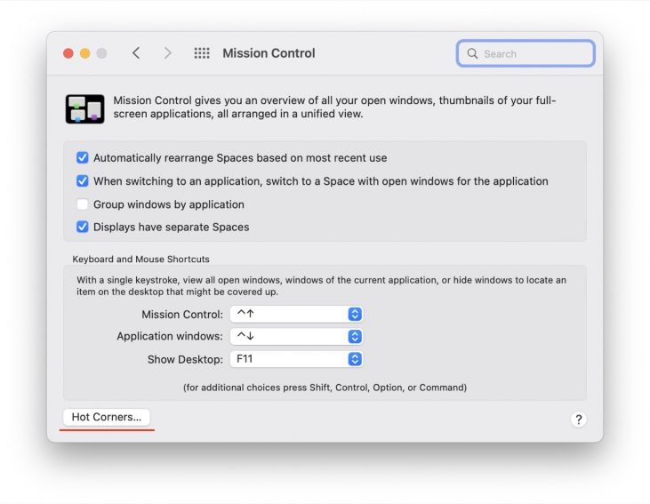 macos monterey disable quick note
